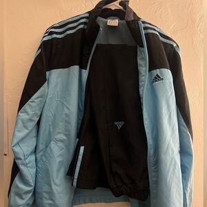 Adidas active wear windbreaker jacket and pants